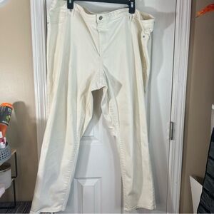 Ava & Viv White Denim Leggings Relaxed Fit Sz 24W